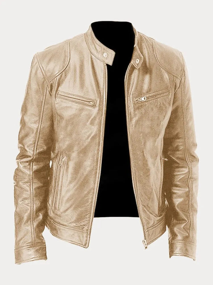 Women's Leather Casual Jacket - Refined Everyday Edge