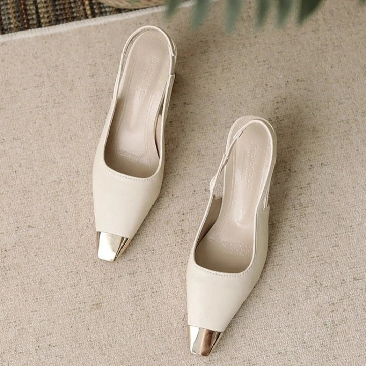 Women's Pointed Toe Slingback Heels - Effortless Everyday Polished
