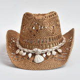 Women's Woven Straw Sun Hat – Breathable Crochet Beach Hat