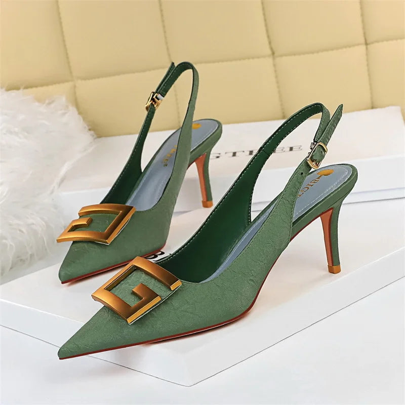 Women's Pointed Toe Slingback Pumps - Effortless Chic