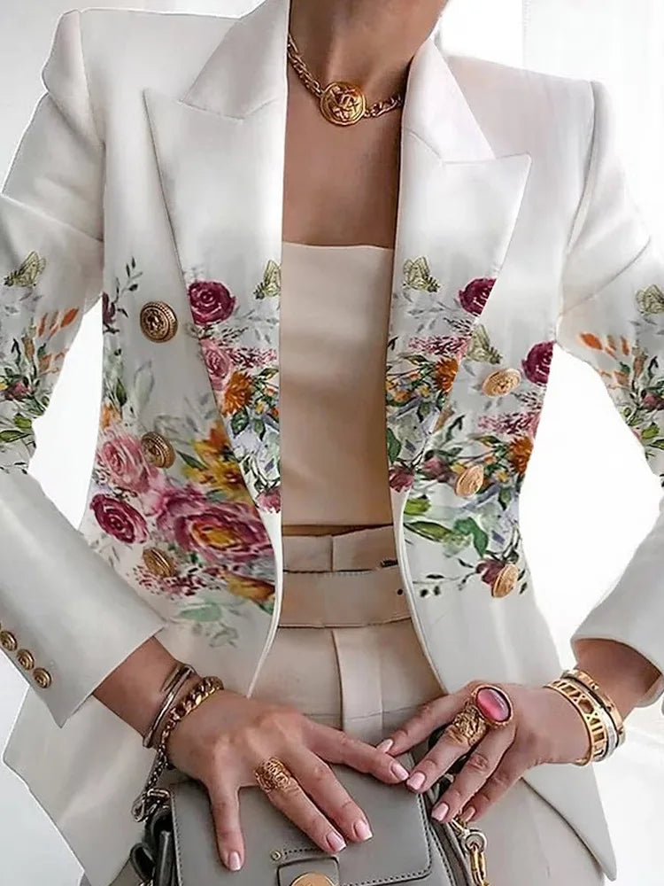Women's Botanical Tailored Blazer - Polished & Elegant