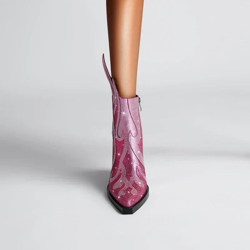 Women's Flame-Inspired Diva Boots - Command Every Step
