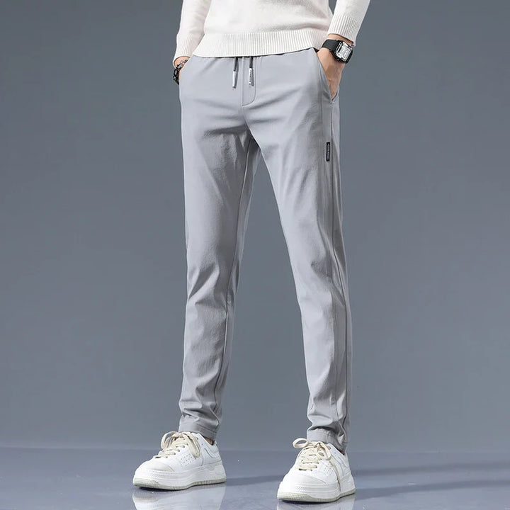 Men's Cotton Tailored Trousers – Straight-Leg Smart Casual