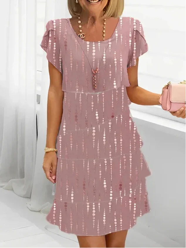 Women's Elegant Comfort Ruffle Dress - Effortless Style