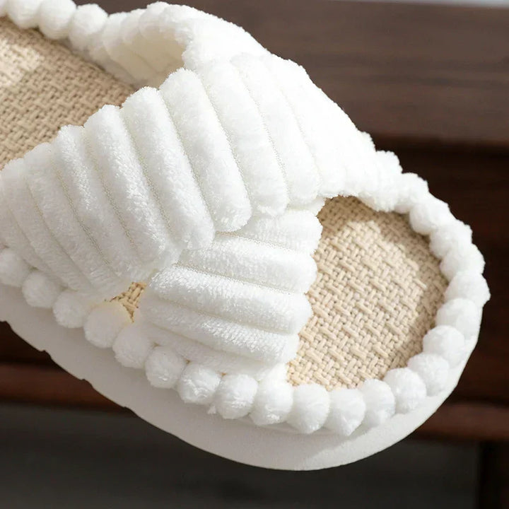 Women's Lush Mellowz Linen Slippers - Soft & Supportive