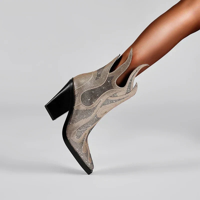 Women's Flame-Inspired Diva Boots - Command Every Step