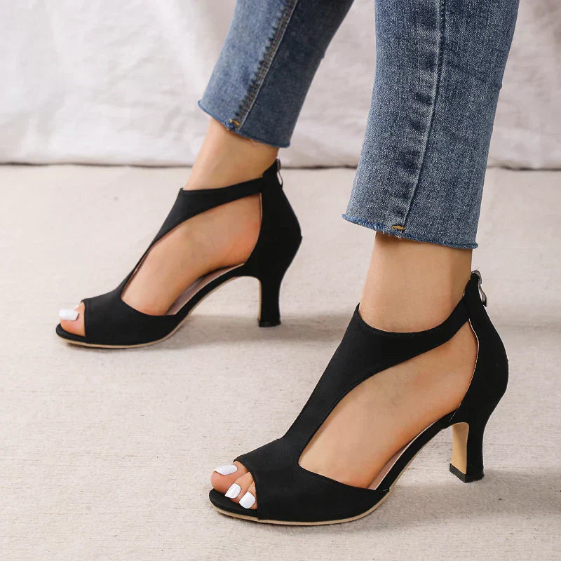 Women's Orthopedic Heeled Sandals - Comfort & Elegance