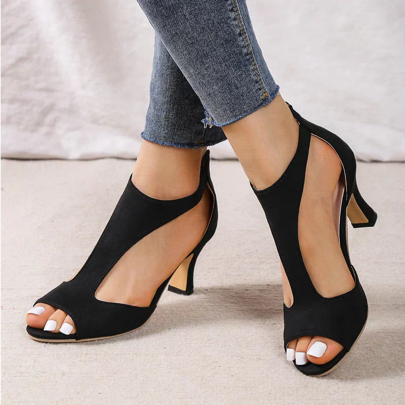 Women's Orthopedic Heeled Sandals - Comfort & Elegance