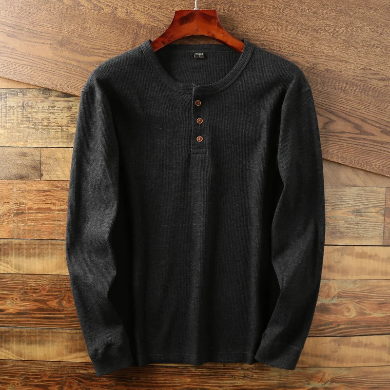 Lucerne Waffle-Knit Henley