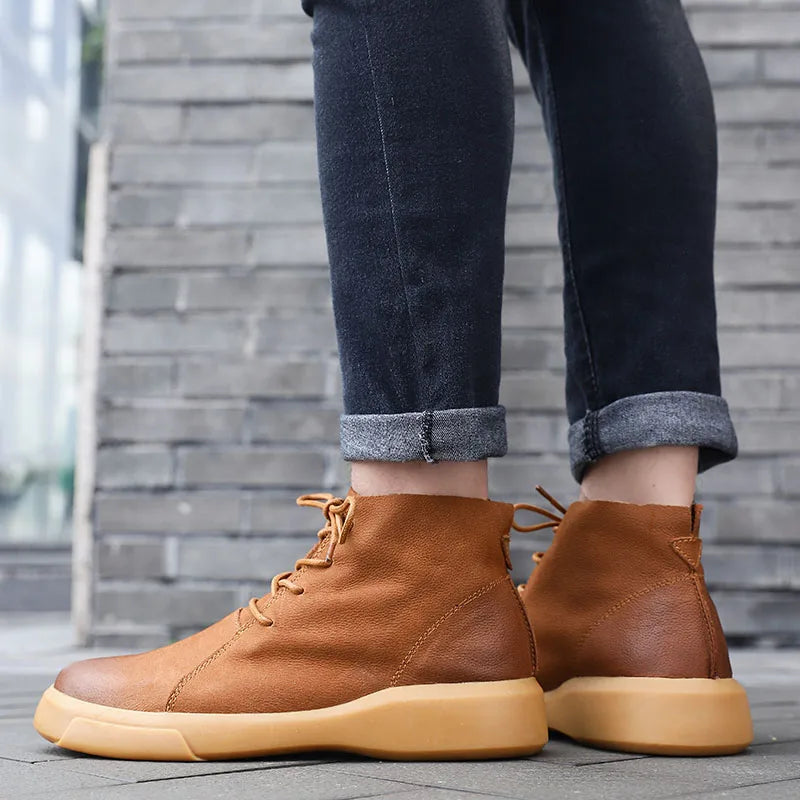 Men's Leather Chukka Boots – Smart Casual Ankle Desert Boots