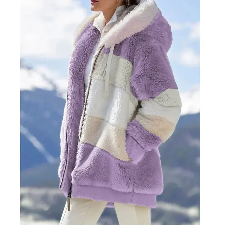 Women's Hooded Cashmere Coat - Elegant Winter Warmth