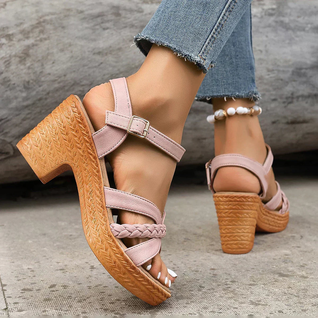 Women's Braided Platform Sandals - Effortless Summer Style