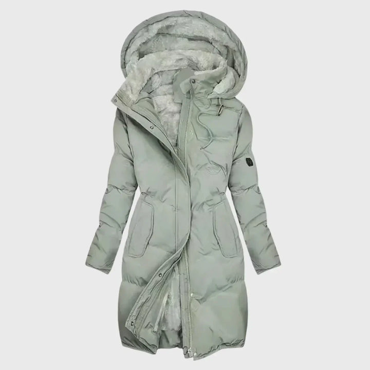 Women's Longline Puffer Coat - Cozy Winter Essential