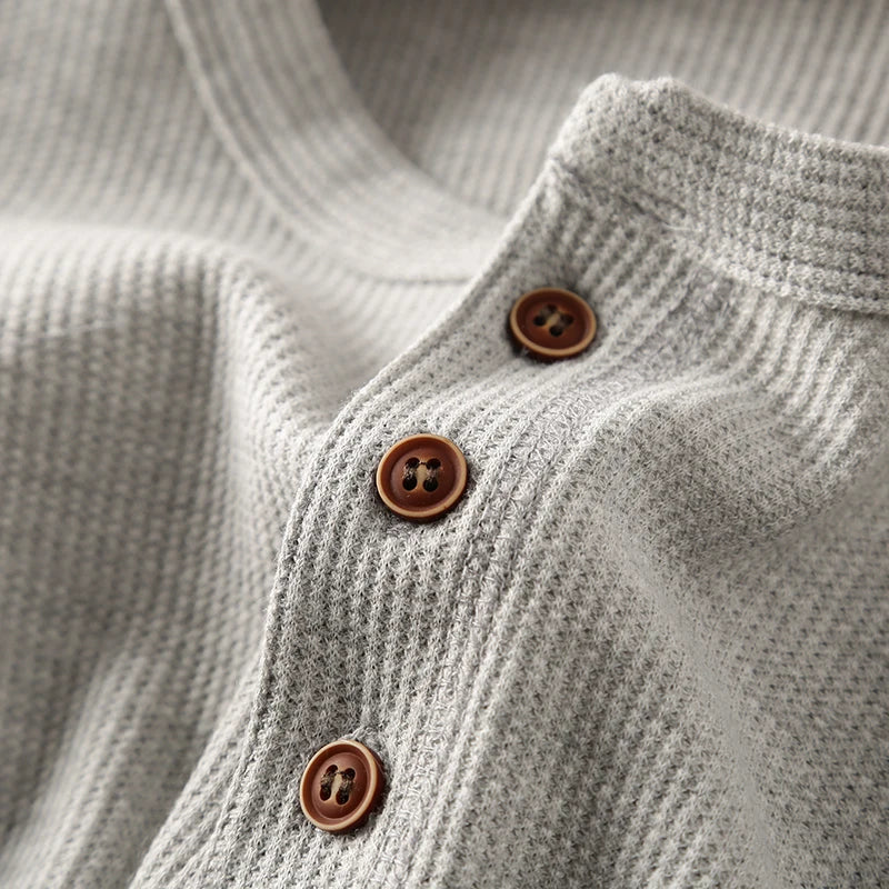 Lucerne Waffle-Knit Henley