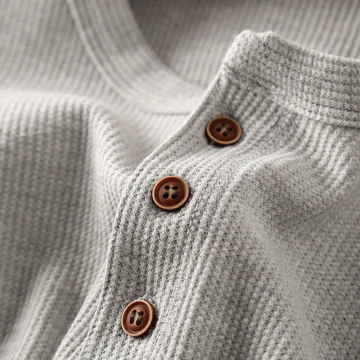 Lucerne Waffle-Knit Henley