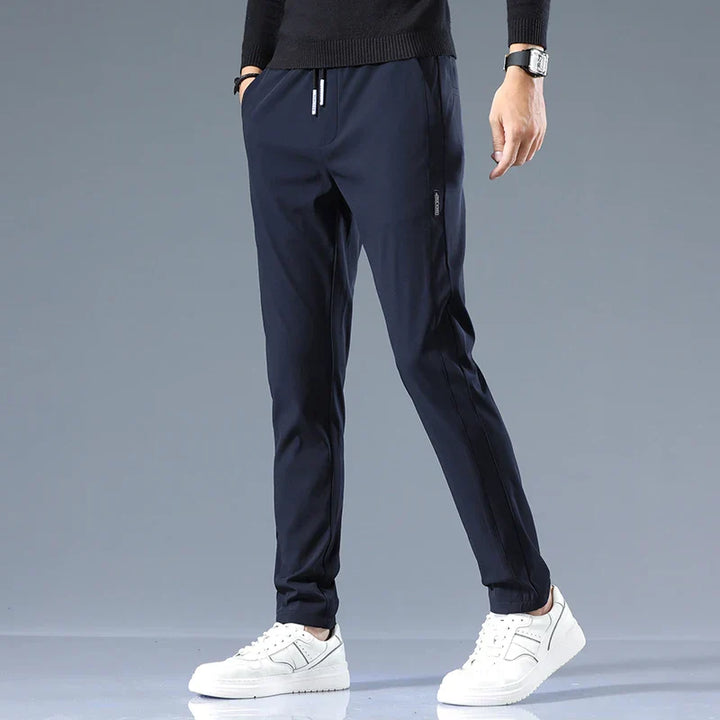 Men's Cotton Tailored Trousers – Straight-Leg Smart Casual