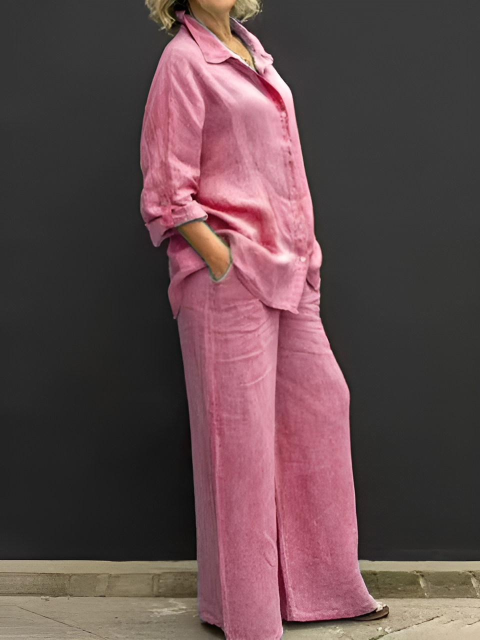 Women's Lara Linen Shirt & Trouser Set