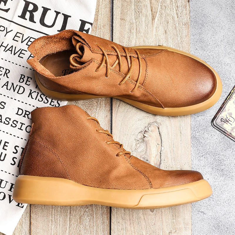 Men's Leather Chukka Boots – Smart Casual Ankle Desert Boots