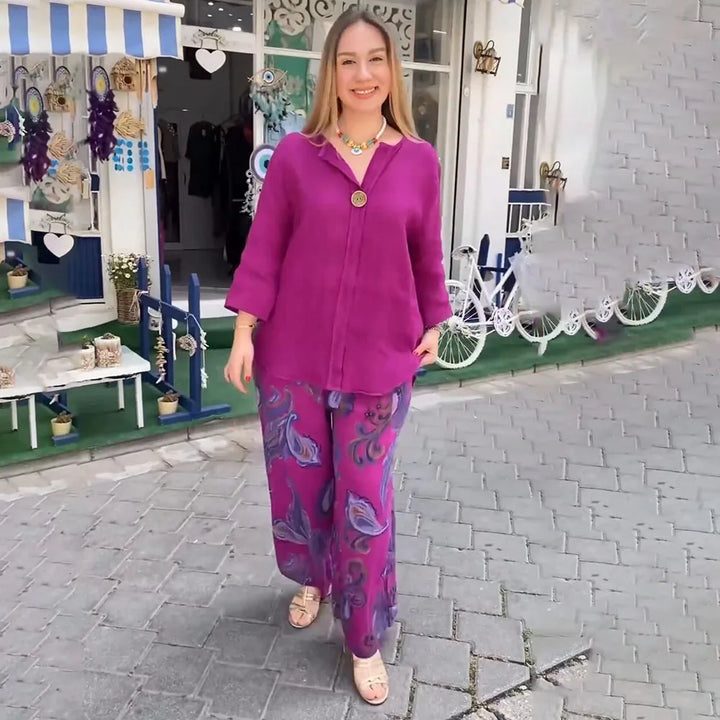 Women's Boho Two-Piece Set - Effortless Free-Spirited Style