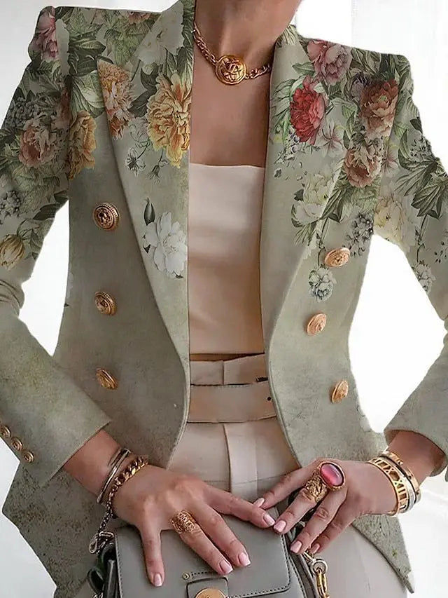 Women's Botanical Tailored Blazer - Polished & Elegant