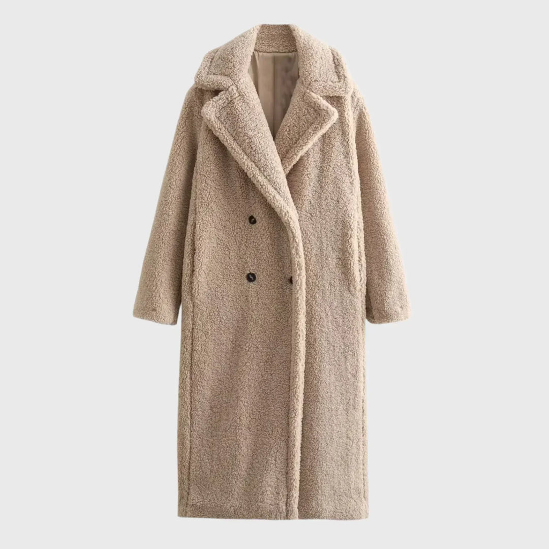 Women's Teddy Coat - Cozy and Chic Double-Breasted