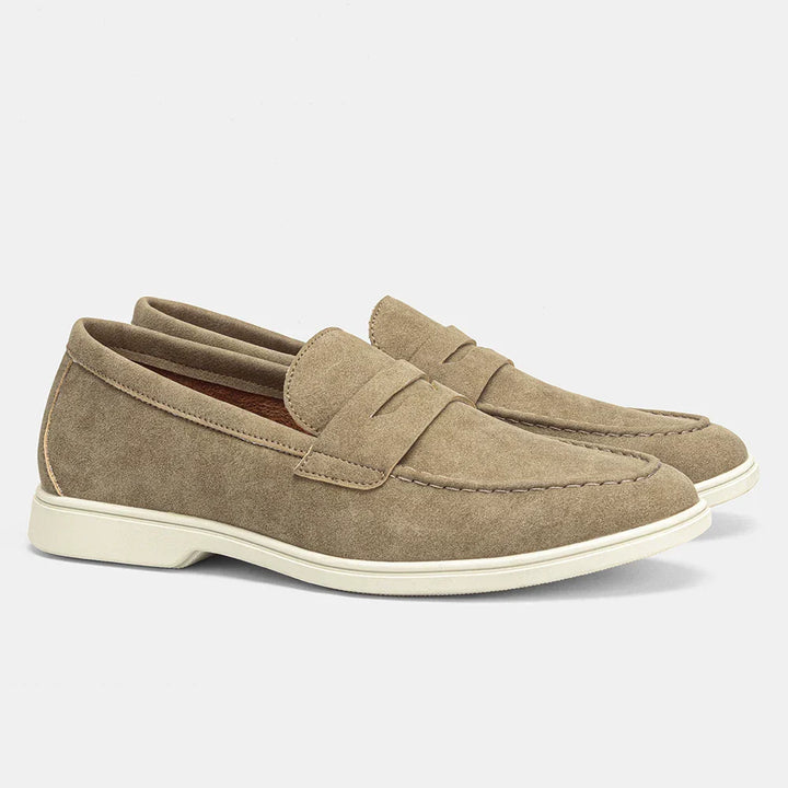 Men's Suede Slip-On Loafers – Soft Casual Driving Shoes