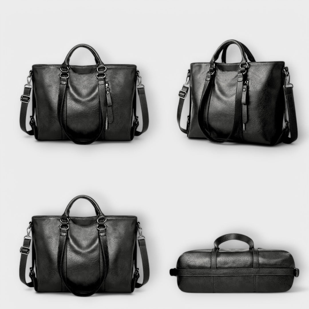 Women's Large Leather Bag - Spacious Everyday Tote