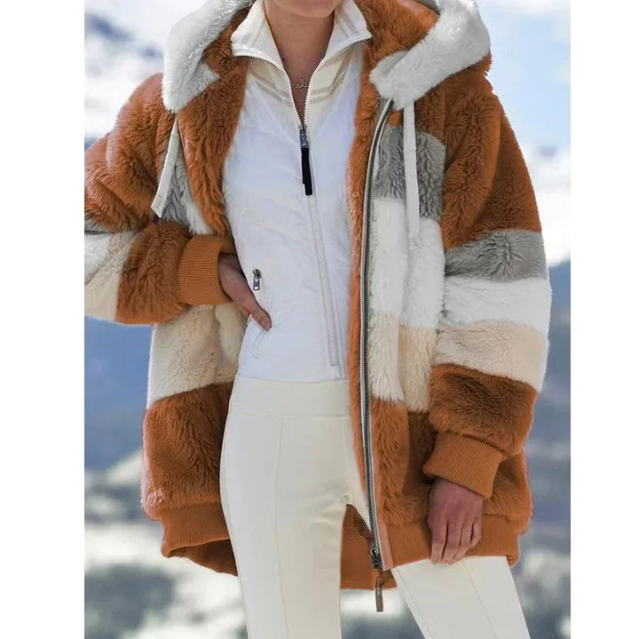 Women's Hooded Cashmere Coat - Elegant Winter Warmth