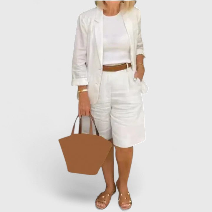 Women's Elegant Two-Piece Suit Set - Perfect for Summer Occasions
