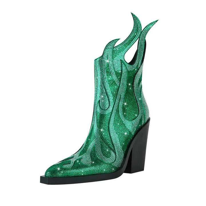 Women's Flame-Inspired Diva Boots - Command Every Step