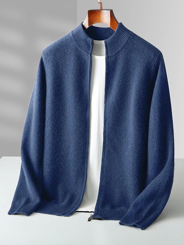Men's Florenzo Merino Wool Zip-Up Cardigan – Everyday Layering