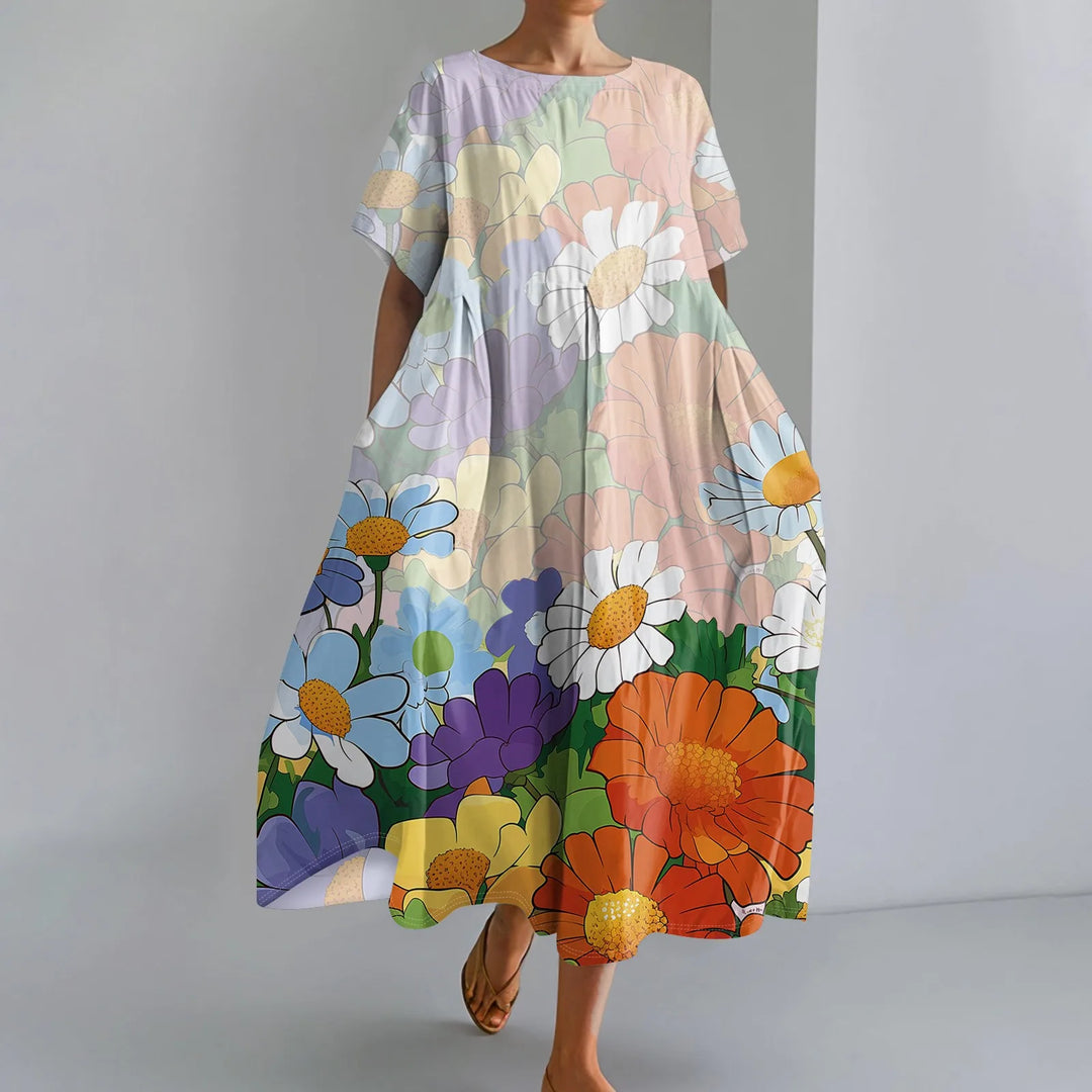 Women's Jutta Lightweight Maxi Dress with Floral Print