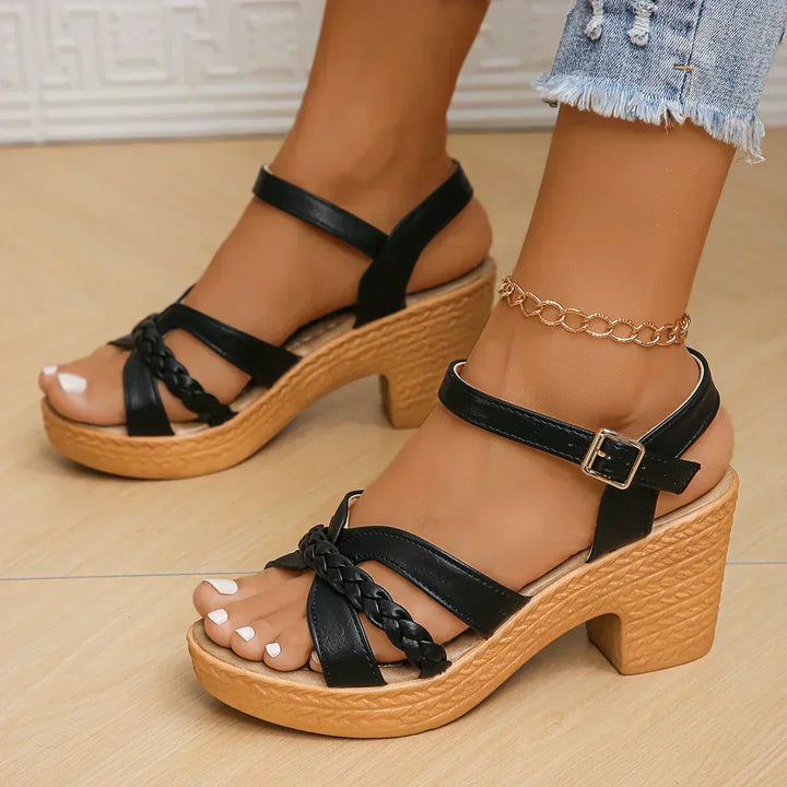 Women's Braided Platform Sandals - Effortless Summer Style