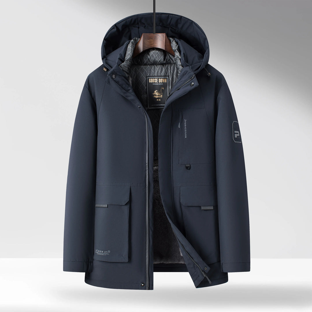 Men's Down Parka – Insulated Hooded Winter Coat