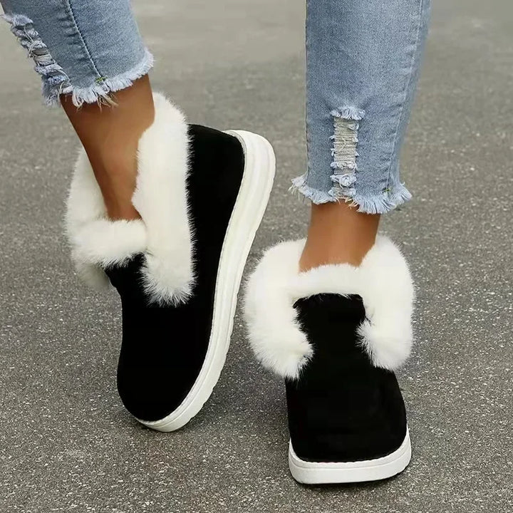 Women's Winter Plush Slip-On Boots for Everyday Comfort
