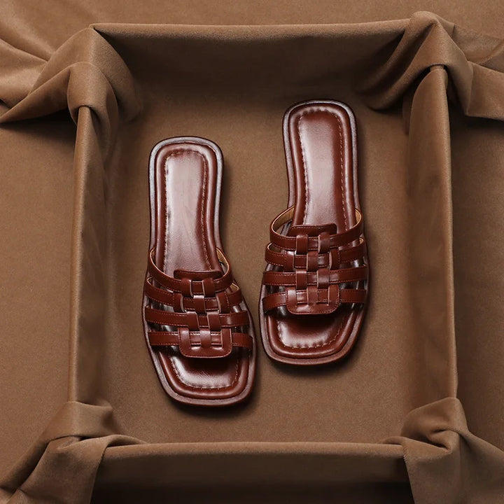 Women's Calabria Woven Leather Slippers - Everyday Elegance