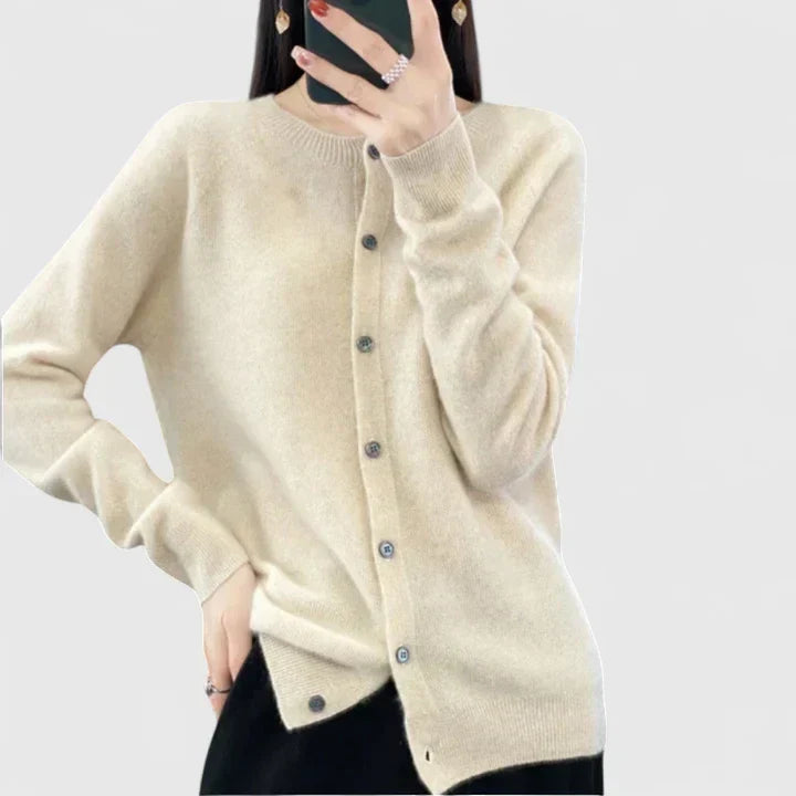 Women's Emilia Classic Button Cardigan - Soft Everyday Layering