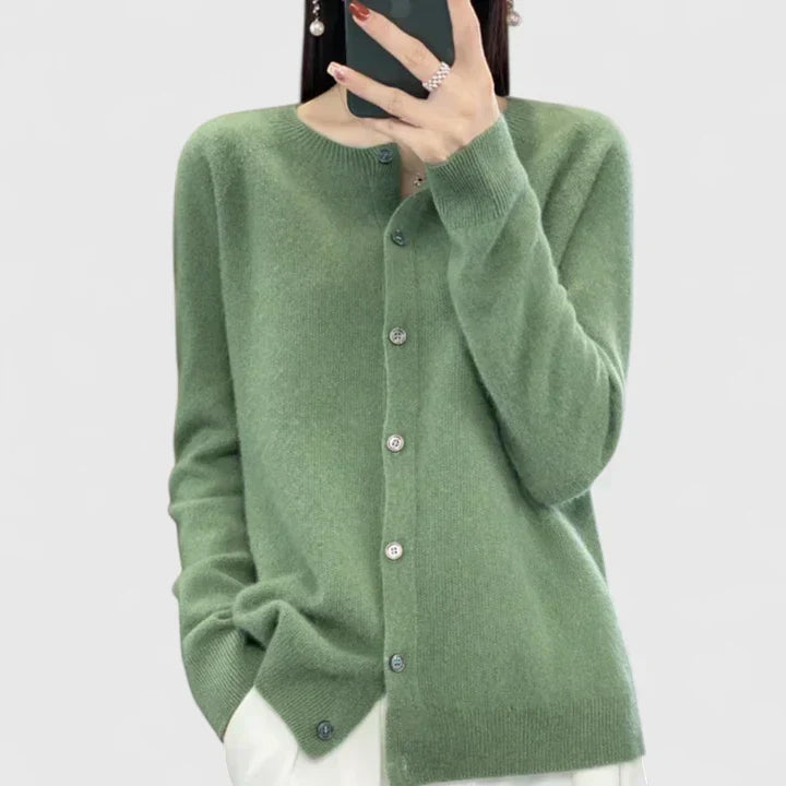 Women's Emilia Classic Button Cardigan - Soft Everyday Layering