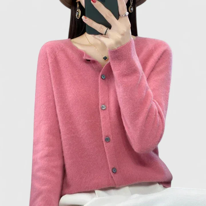 Women's Emilia Classic Button Cardigan - Soft Everyday Layering