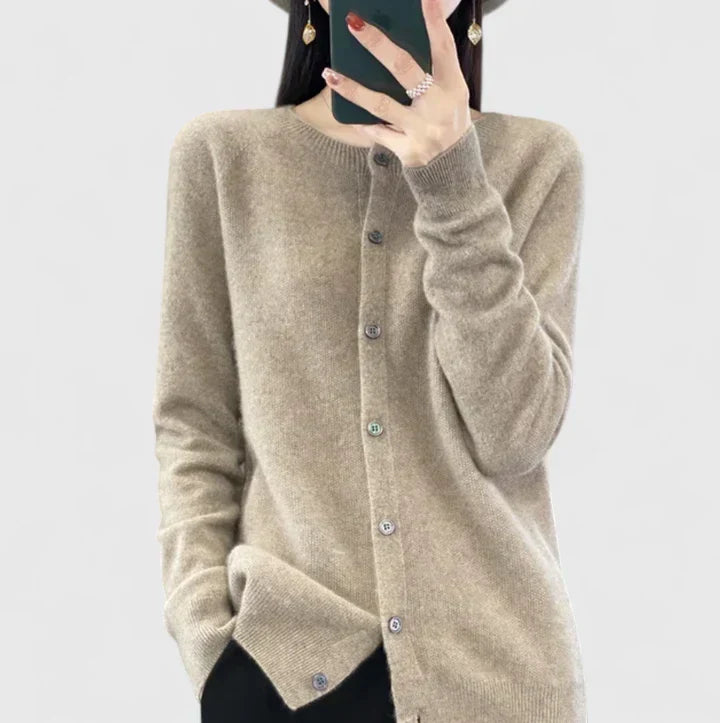 Women's Emilia Classic Button Cardigan - Soft Everyday Layering