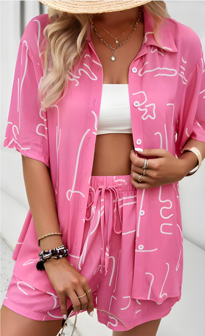 Women's Floral Print Shirt and Shorts Set - Sunny Day Essential