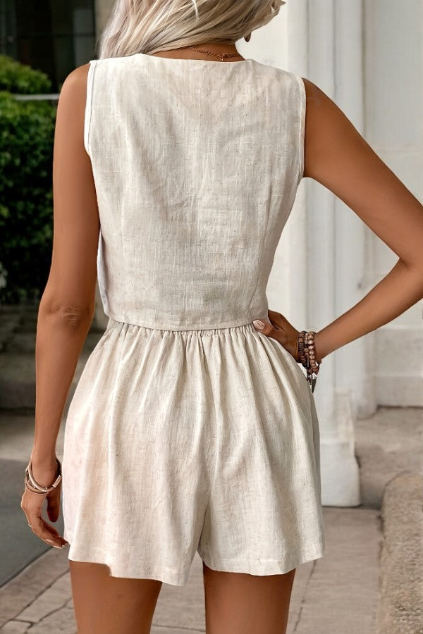 Women's Elenwen Sleeveless Vest and Shorts Set - Trendy Summer Style