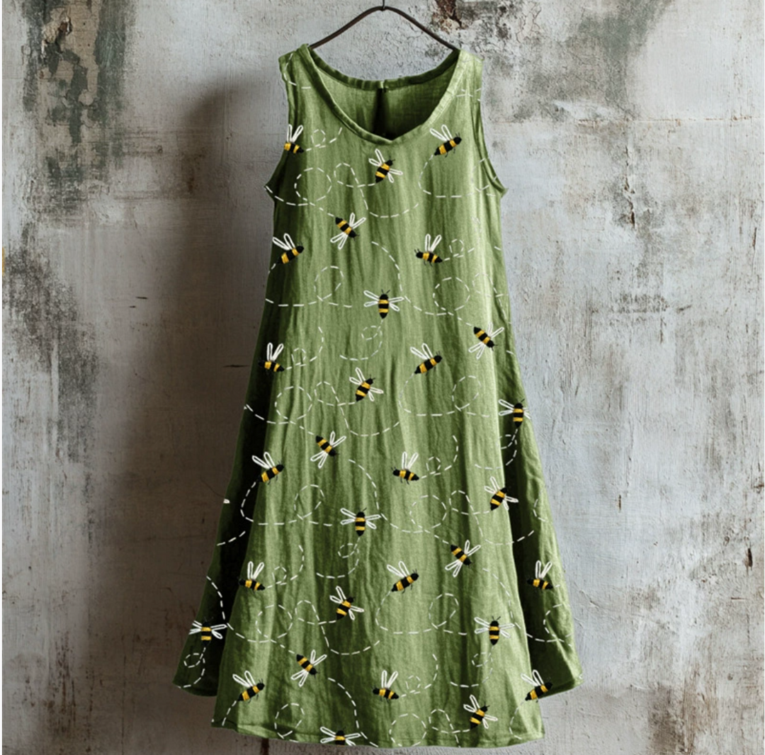 Honeybee Meadow Tank Dress - Green