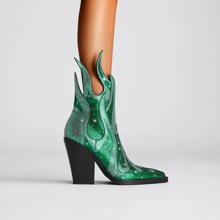 Women's Flame-Inspired Diva Boots - Command Every Step