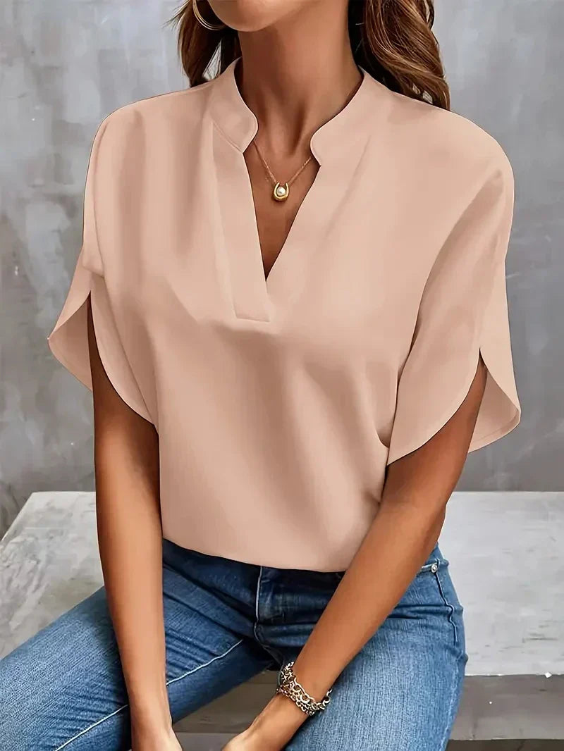 Women's Rosa V-Neck Blouse - Effortless Elegance for Every Occasion