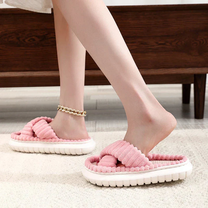 Women's Lush Mellowz Linen Slippers - Soft & Supportive