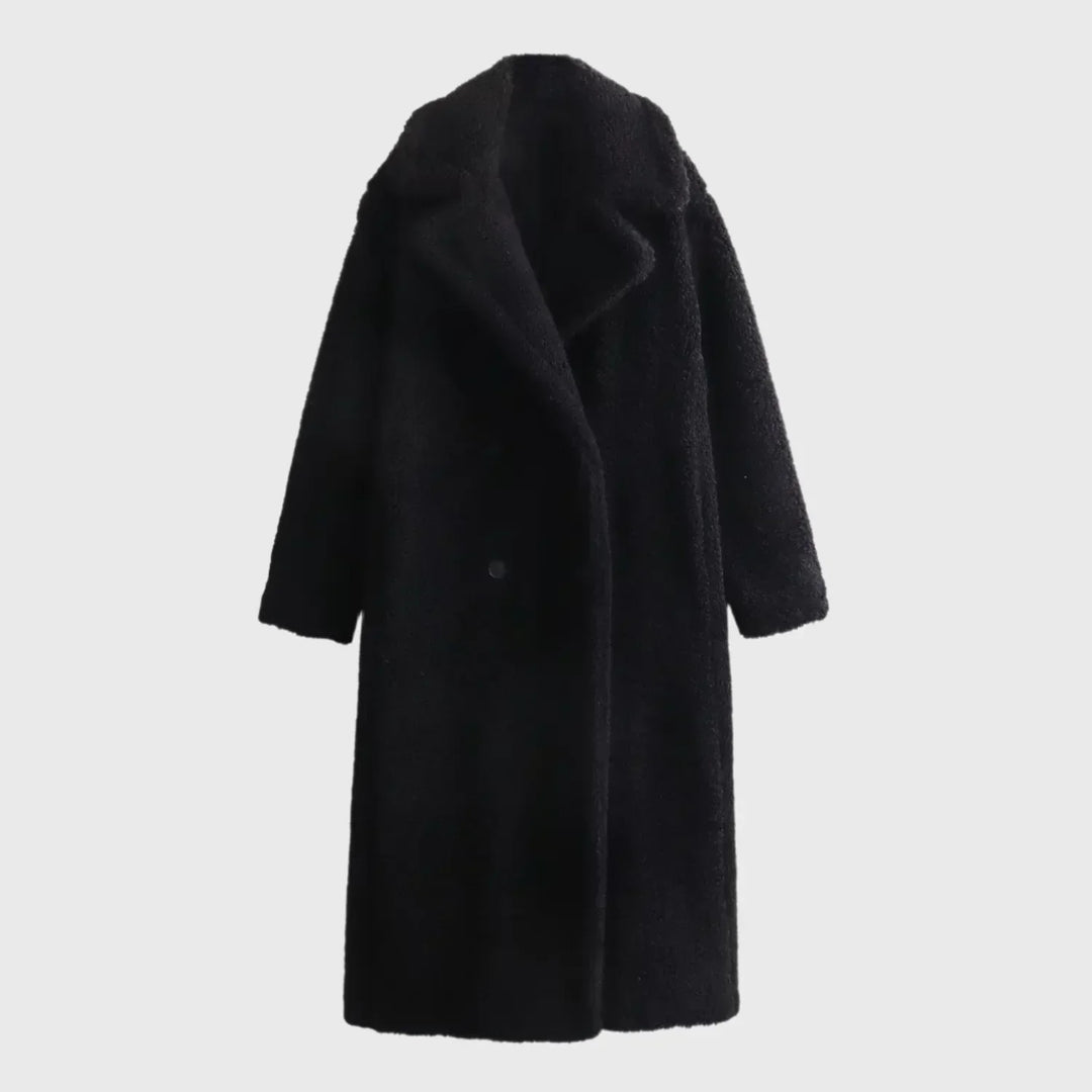 Women's Teddy Coat - Cozy and Chic Double-Breasted