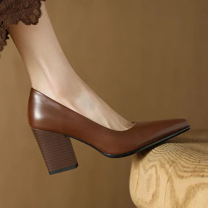 Women's Verona Pointed Toe Block Heel Pumps - Everyday Elegance