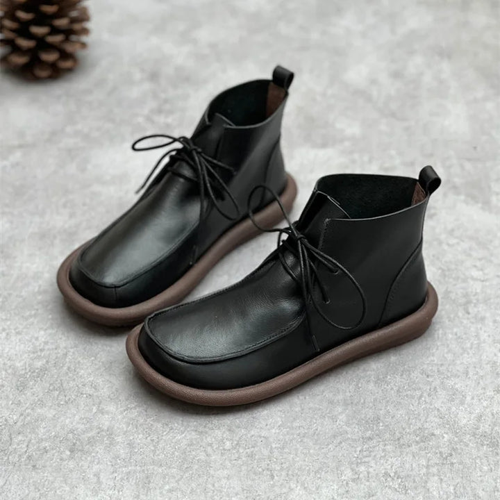Women's Genuine Leather Boots - All-Day Comfort and Style