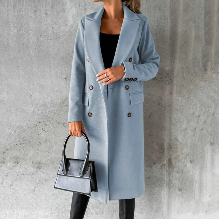 Women's Reversible Long Winter Coat - Two Looks, One Coat